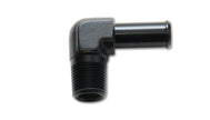 Vibrant 3/4 NPT to 3/4in Barb Straight Fitting 90 Deg Adapter - Aluminum - Boost Factory