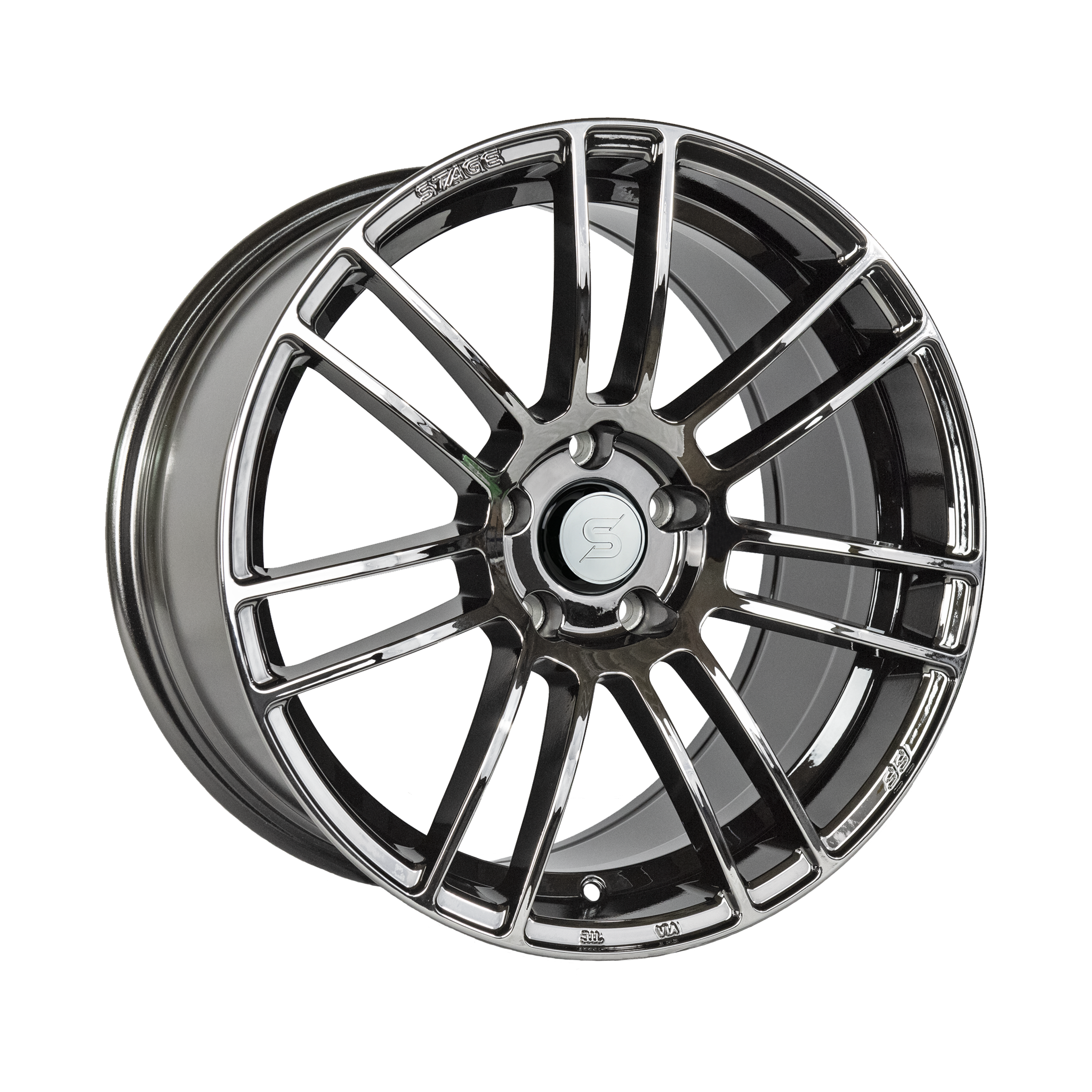 Stage Wheels Belmont 18x9.5 +38mm 5x120 CB: 74.1 Color: Black Chrome