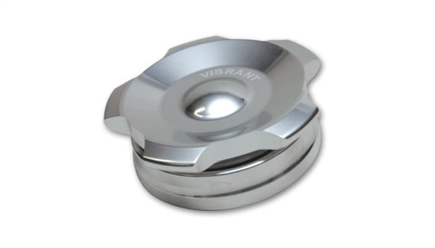 Vibrant 2in OD Aluminum Weld Bungs w/ Polished Aluminum Threaded Cap (incl. O-Ring) - Boost Factory