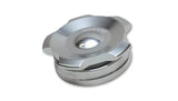 Vibrant 2.75in OD Aluminum Weld Bungs w/ Polished Aluminum Threaded Cap (incl. O-Ring)