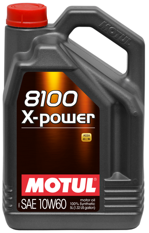 Motul 5L Synthetic Engine Oil 8100 10W60 X-Power