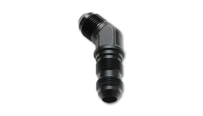 Vibrant -4AN Bulkhead Adapter 45 Degree Elbow Fitting - Anodized Black Only