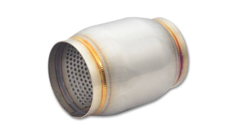 Vibrant SS Race Muffler 3in inlet/outlet x 5in long - Boost Factory