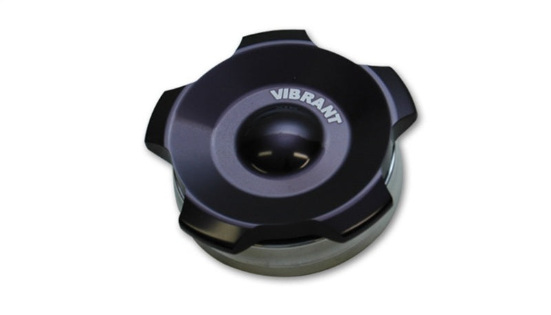 Vibrant 2in OD Aluminum Weld Bungs w/ Anodized Black Aluminum Threaded Cap (incl. O-Ring) - 11291