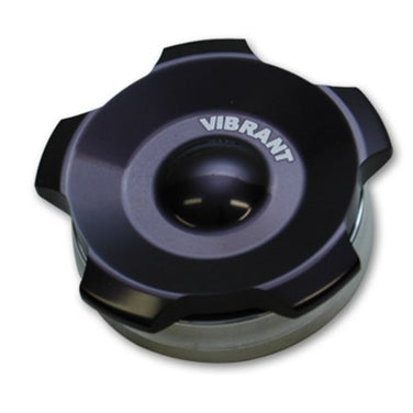 Vibrant 2in OD Aluminum Weld Bungs w/ Anodized Black Aluminum Threaded Cap (incl. O-Ring) - 11291