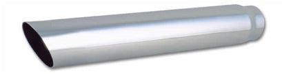 Vibrant 4in Round SS Truck/SUV Exhaust Tip (Single Wall Angle Cut) - 2.5in inlet 20in long - Boost Factory