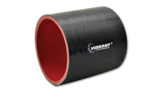 Vibrant 4.25in I.D. x 3in Long Gloss Black Silicone Hose Coupling - Boost Factory