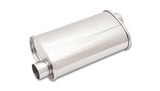 Vibrant StreetPower Oval Muffler 5in x 9in x 15in - 2.25in inlet/outlet (Offset-Offset Same Side)