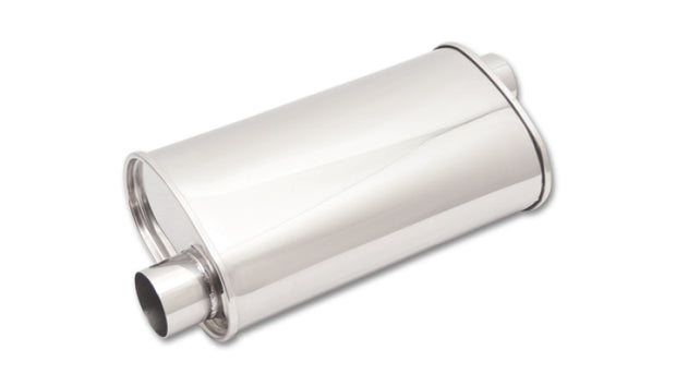 Vibrant StreetPower Oval Muff 5in x 9in x 15in long body 3in inlet I.D. x 3in outlet Offset-Offset - Boost Factory