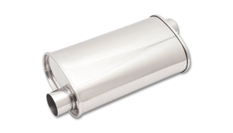 Vibrant StreetPower Oval Muffler 5in x 9in x 15in - 2.25in inlet/outlet (Offset-Offset Same Side)