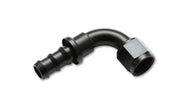 Vibrant -10AN Push-On 90 Deg Hose End Fitting - Aluminum - Boost Factory