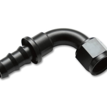 Vibrant -10AN Push-On 90 Deg Hose End Fitting - Aluminum - 22910