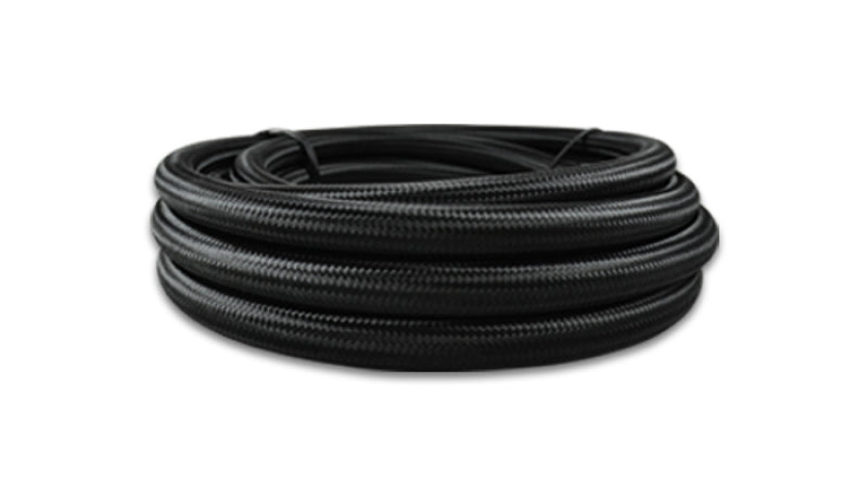 Vibrant -6 AN Black Nylon Braided Flex Hose (20 foot roll) - Boost Factory