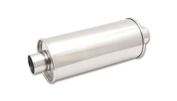 Vibrant StreetPower Round Muff 5in x 9in x 14in long body 2.5in in I.D. x 2.5in out Center-Center - Boost Factory