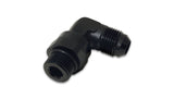 Vibrant -8AN Male Flare to Male -6AN ORB Swivel 90 Degree Adapter Fitting - Anodized Black