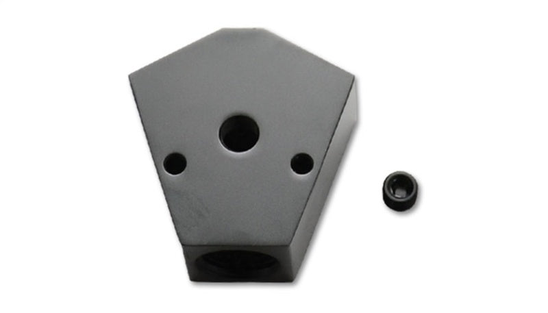 Vibrant Billet Aluminum Y-Block Fitting with 1/8in NPT Port - 3/8in NPT x 3/8in NPT x 3/8in NPT - Boost Factory