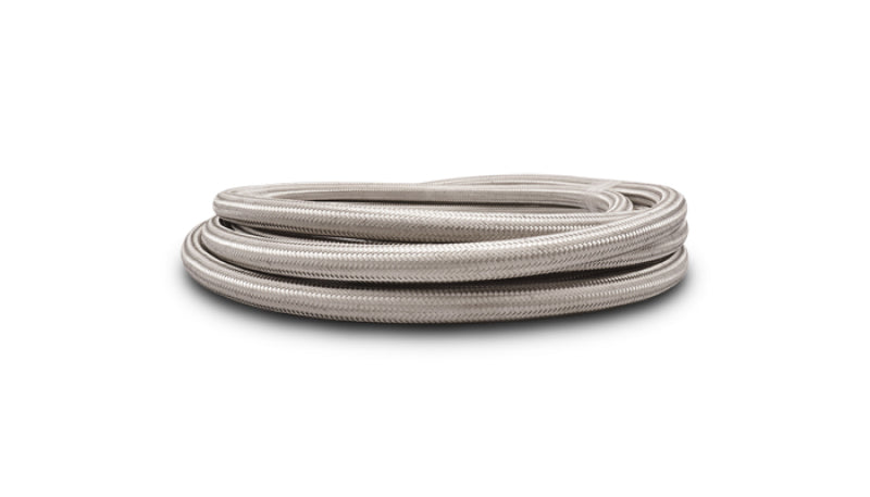 Vibrant SS Braided Flex Hose -6 AN 0.34in ID (50 foot roll) - Boost Factory