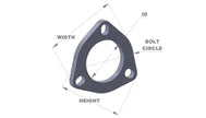 Vibrant 3-Bolt T304 SS Exhaust Flange (2.5in I.D.) - Boost Factory