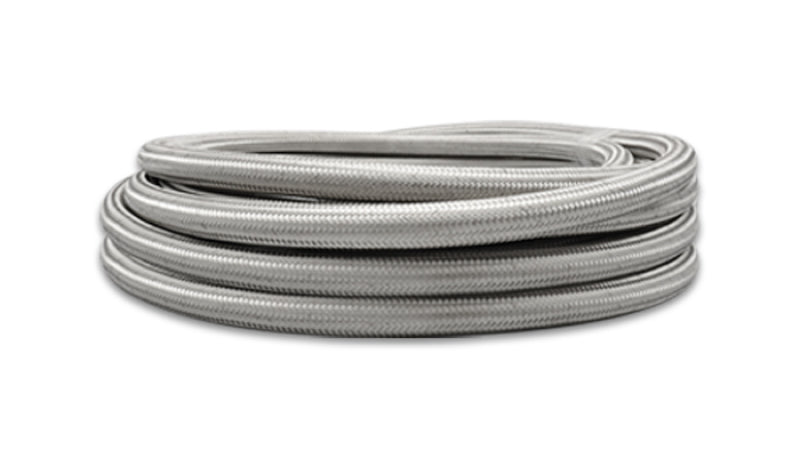 Vibrant SS Braided Flex Hose with PTFE Liner -8 AN 0.42in ID (20 foot roll) - Boost Factory