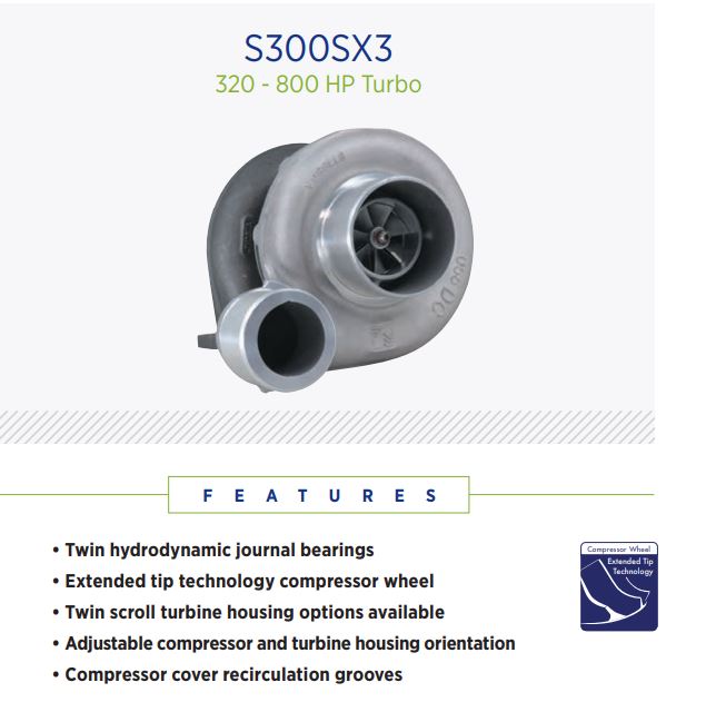 BorgWarner Turbocharger SX S300SX3 T4 A/R .88 63mm Inducer 90 Degree Compressor 177283